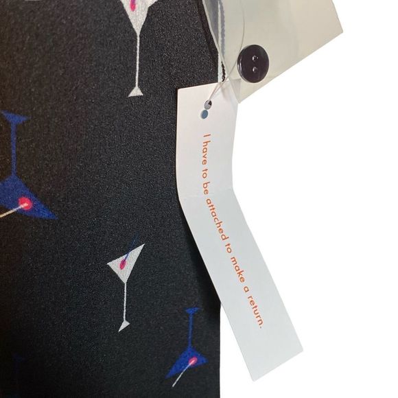 ModCloth just a little something belted shift dress martinis cocktail glass retr - Picture 6 of 9